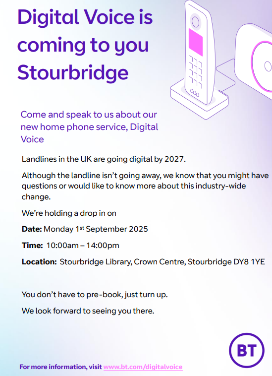 Stourbridge Library - Digital Voice Drop In Advice Session
